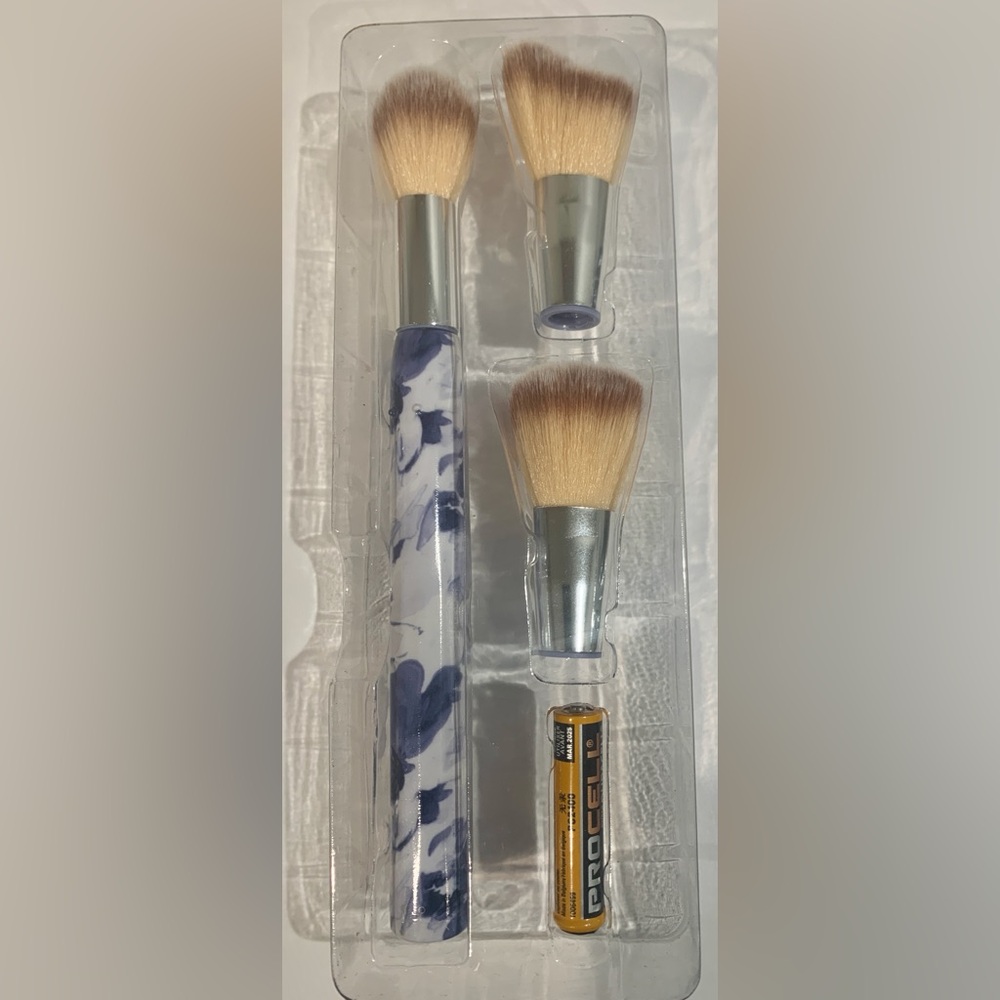 Marble Makeup Brush Set - Blue and White